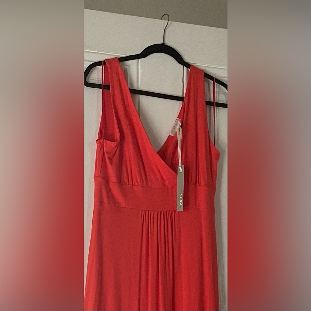Bright Coral Maxi Dress (L)
